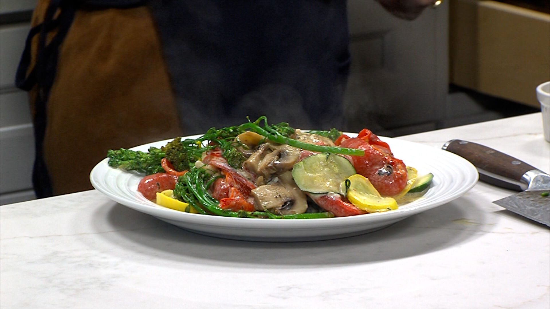 Chef Joe Bellia is Cooking Up Flounder and Pasta in the Kitchen Concepts Kitchen